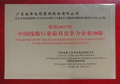 全國電纜行業(yè)20強企業(yè)--南牌電纜